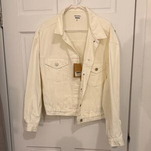 NWT Reformation Madison Relaxed Jean Jacket in Vintage White
